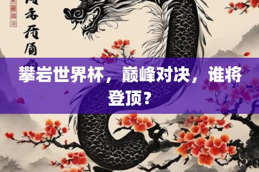 攀岩世界杯，巅峰对决，谁将登顶？