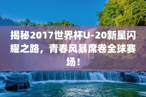 揭秘2017世界杯U-20新星闪耀之路，青春风暴席卷全球赛场！