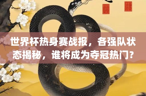 世界杯热身赛战报，各强队状态揭秘，谁将成为夺冠热门？