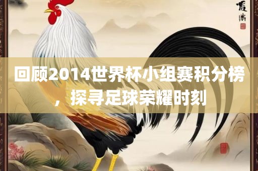回顾2014世界杯小组赛积分榜，探寻足球荣耀时刻