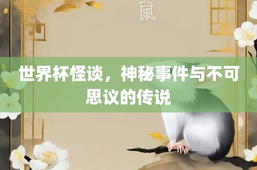 世界杯怪谈，神秘事件与不可思议的传洪湖市顺升工程机械租赁有限公司说