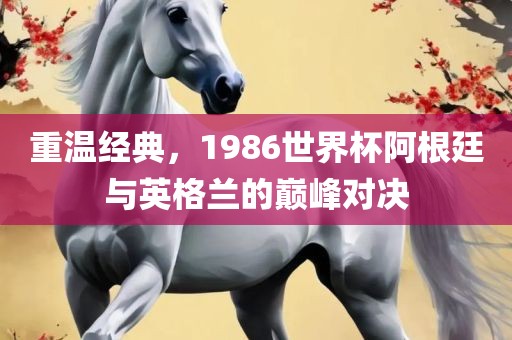 重温经典，1986世界杯阿根廷与英格兰的巅峰对决洪湖市顺升工程机械租赁有限公司