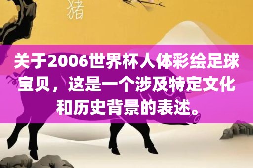 关于2006世界杯人体彩绘足球宝贝，这是一个涉及特定文化和历史背景的表述。洪湖市顺升工程机械租赁有限公司