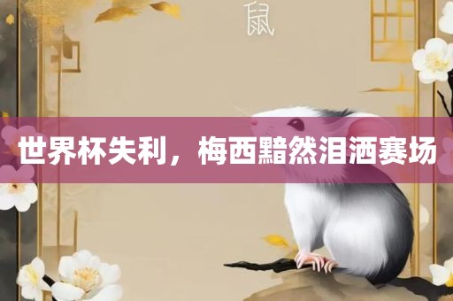 世界洪湖市顺升工程机械租赁有限公司杯失利，梅西黯然泪洒赛场