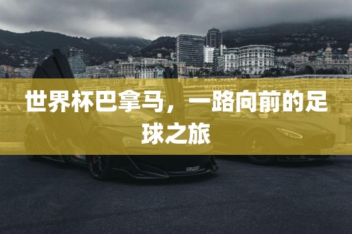 世界杯巴拿马，一路向前的足球之旅洪湖市顺升工程机械租赁有限公司