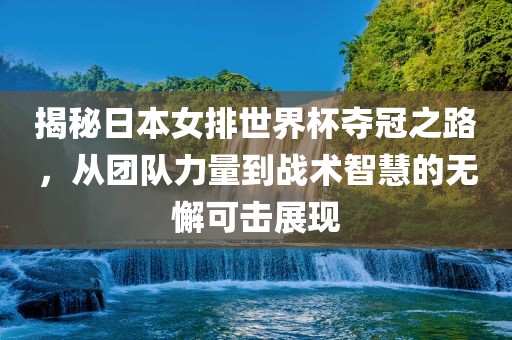 揭秘日本女排世界杯夺冠之路，从团洪湖市顺升工程机械租赁有限公司队力量到战术智慧的无懈可击展现