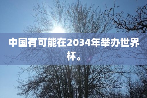 中国有可能在2034年举办世界杯。