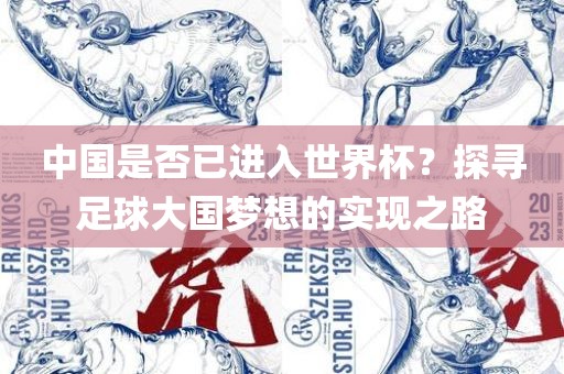 中国是否已进入世界杯？探寻足球大国梦想的洪湖市顺升工程机械租赁有限公司实现之路