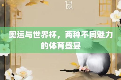 奥运与世界杯，两种不同魅力的体育盛宴