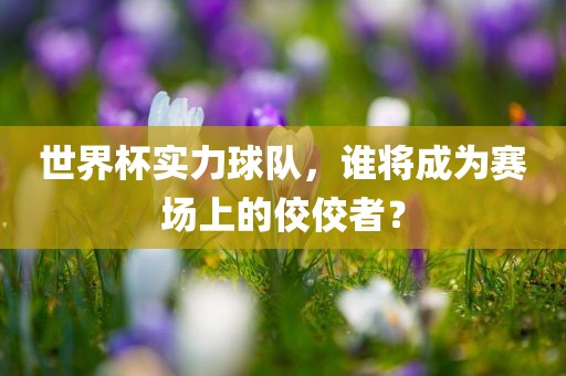 世界杯实力球队，谁将成为赛场上的佼佼者？