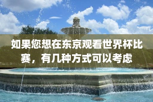 如果您想在东京观看世界杯比赛，有几种方式可以考洪湖市顺升工程机械租赁有限公司虑