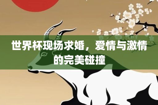 世界杯现场求婚，爱情与激情的完美碰撞洪湖市顺升工程机械租赁有限公司