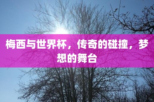 梅西与世界杯，传奇的碰撞，梦想的舞台