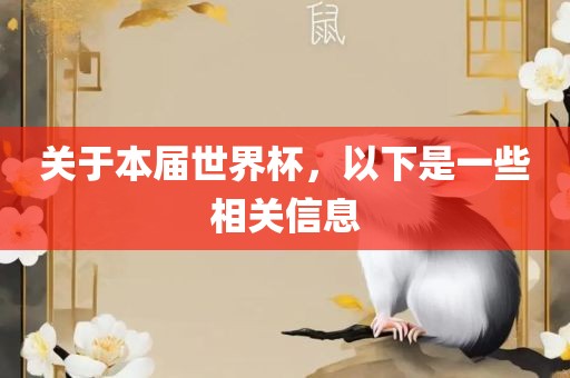 关于本届世界杯，以下是一些相关信息