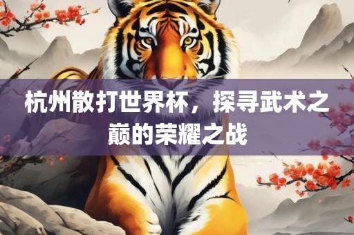 杭州散打世洪湖市顺升工程机械租赁有限公司界杯，探寻武术之巅的荣耀之战